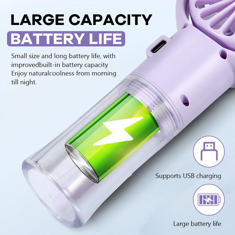 💦❄️ 3-in-1 Portable Spray Fan