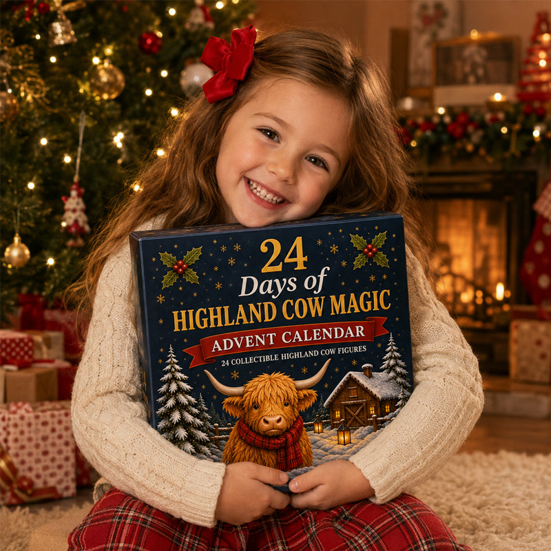 🐮24 Day Highland Cow Magic Advent Calendar（3D）