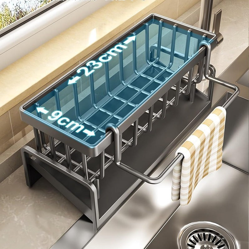 🧽Eradicate the mess of wet sponges in the sink once and for all! 🛑Multifunctional sink organizer