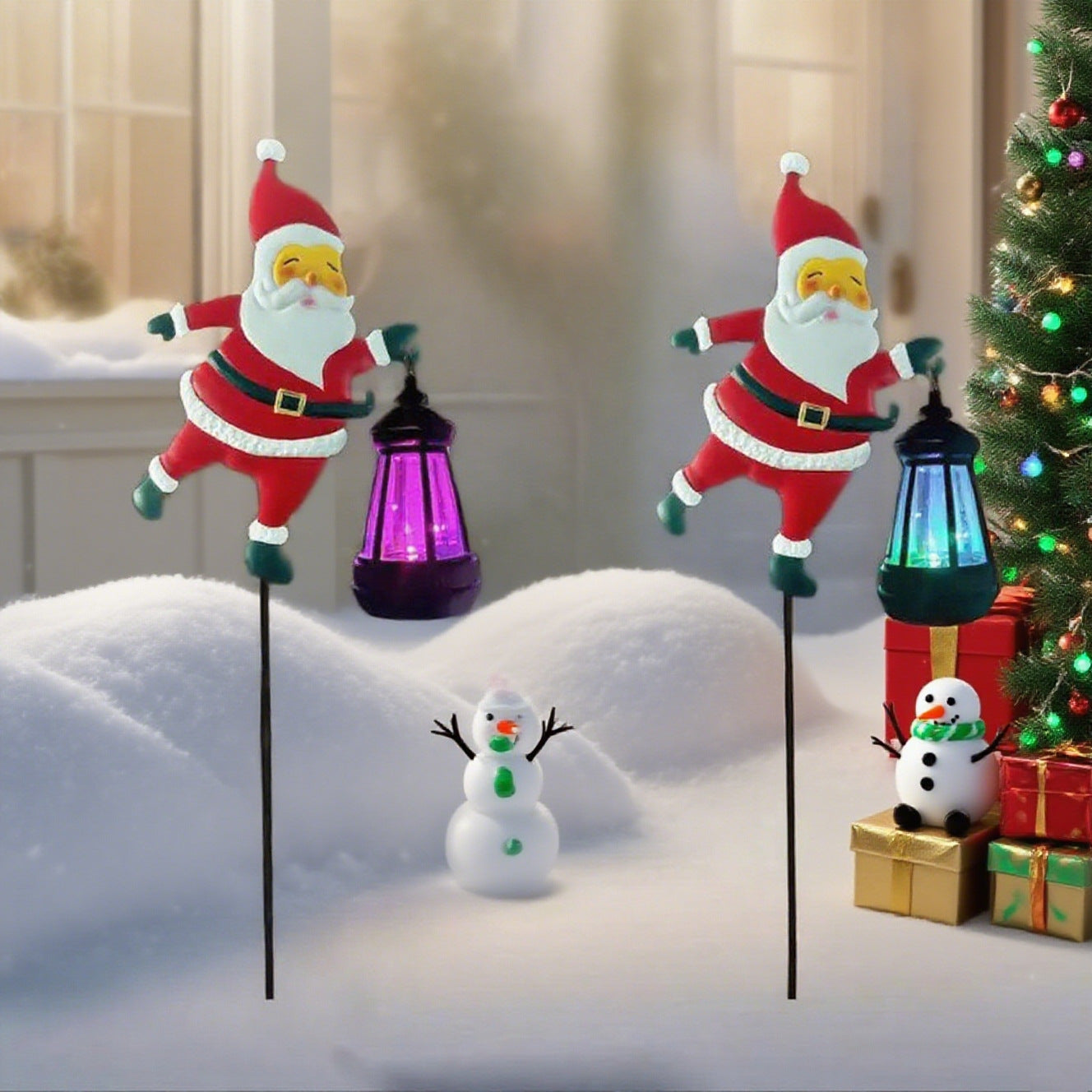 ⏰Solar garden light in the shape of Santa Claus🎅🎄