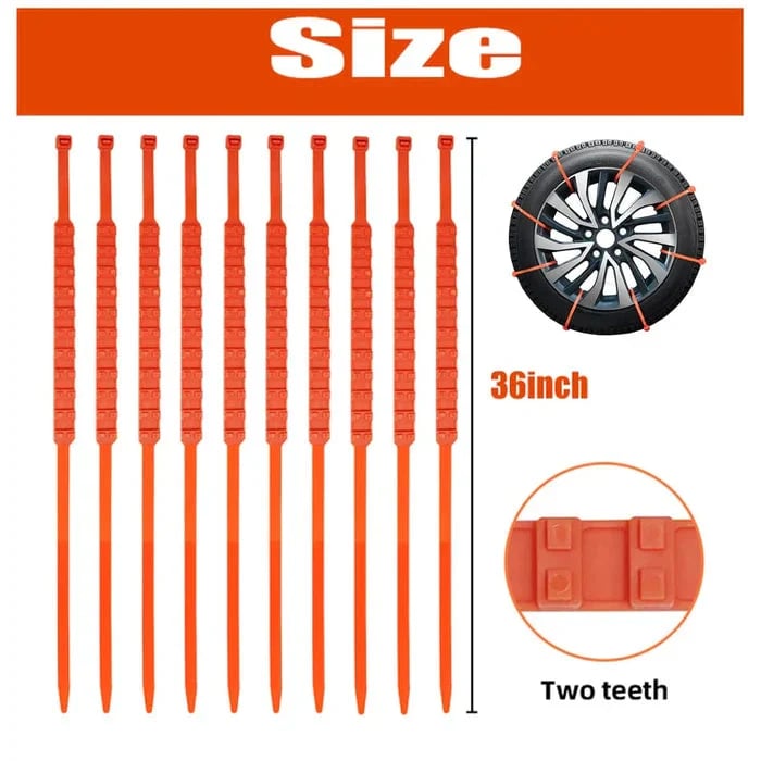 🔥2025 Winter Hot Sale🔥Universal Reusable Anti-skid Nylon Tire Chains