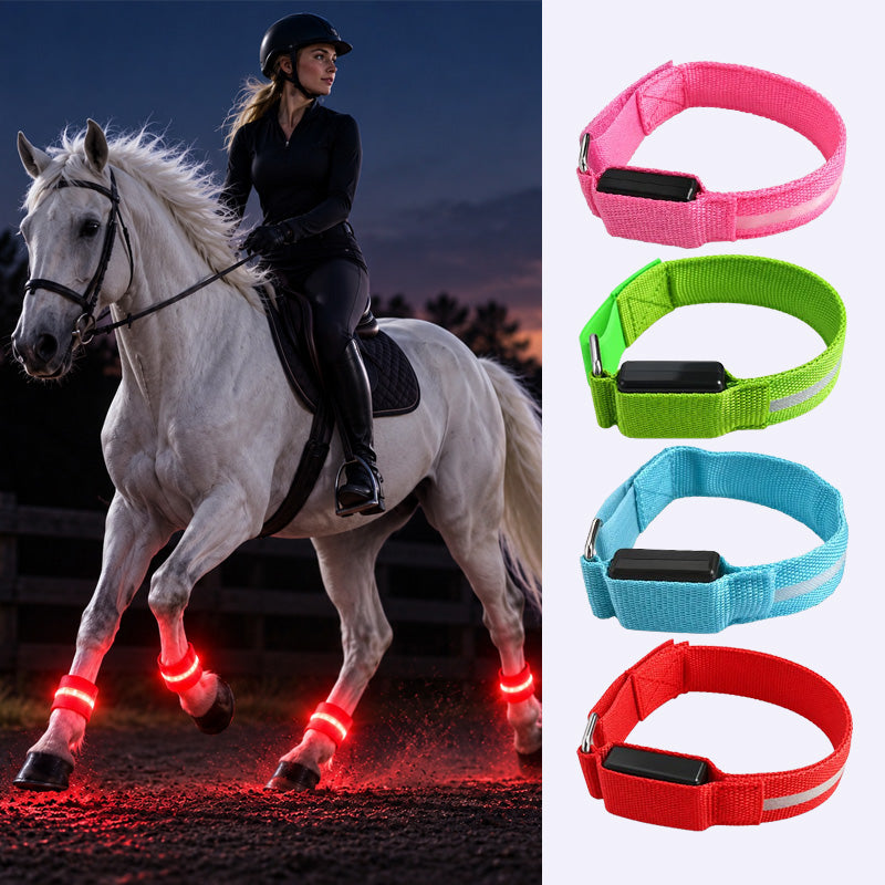 🐎LED Horse Leg Bands | High-Visibility Light-Up Bands for Night Riding