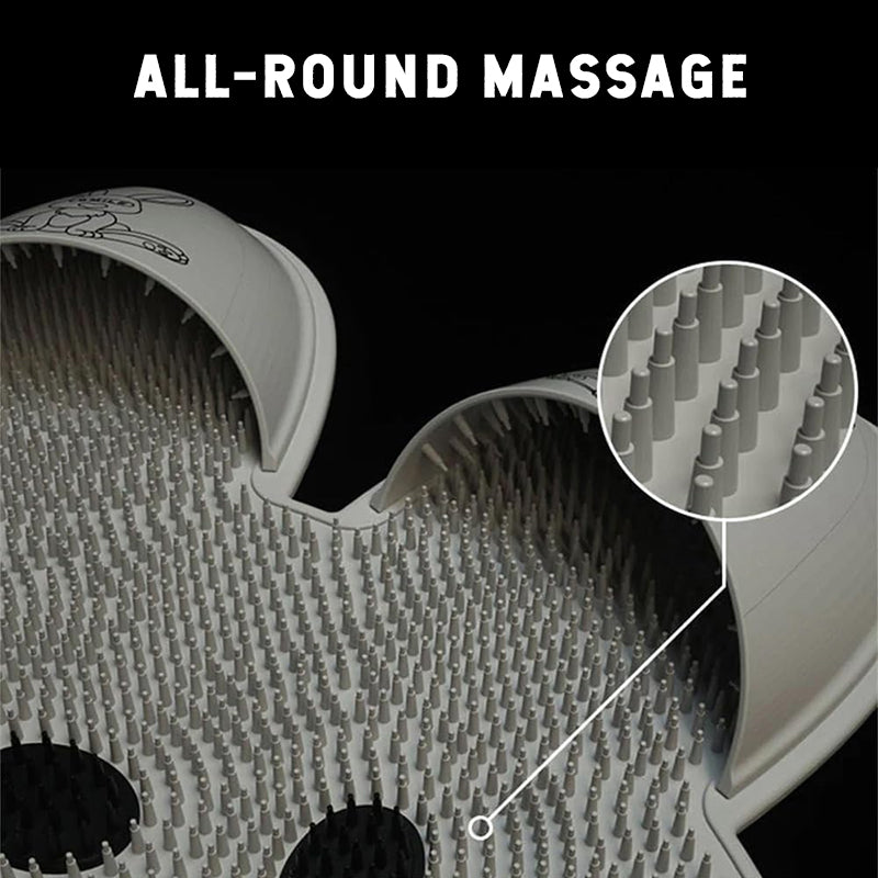 Foot cleaning and massage mat with suction cups – Soft shower mat for foot cleansing