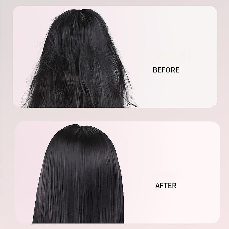 💇‍♀️Portable mini hair straightener brush with negative ions