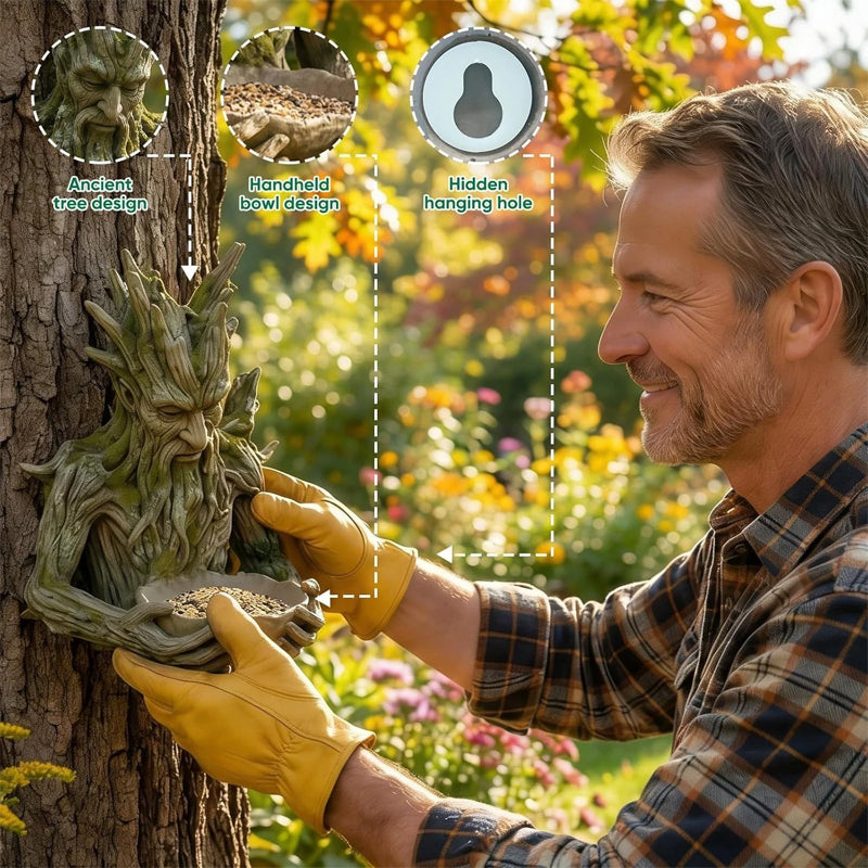 🌳 Tree Guardian Bird Feeder - Whimsical Garden Accent