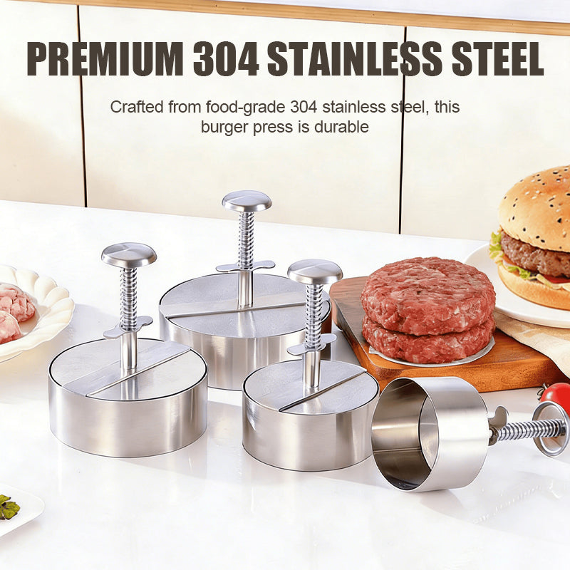 🍔 Stainless Steel Burger Press | Make Perfect Even Patties Easily