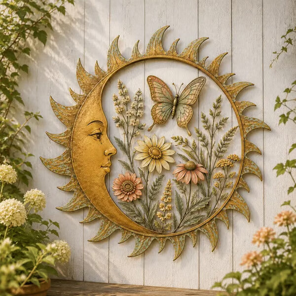 ☀️ Vintage Sun Garden Wall Decor — Bring Warmth & Classic Charm to Your Garden! ✨🌿