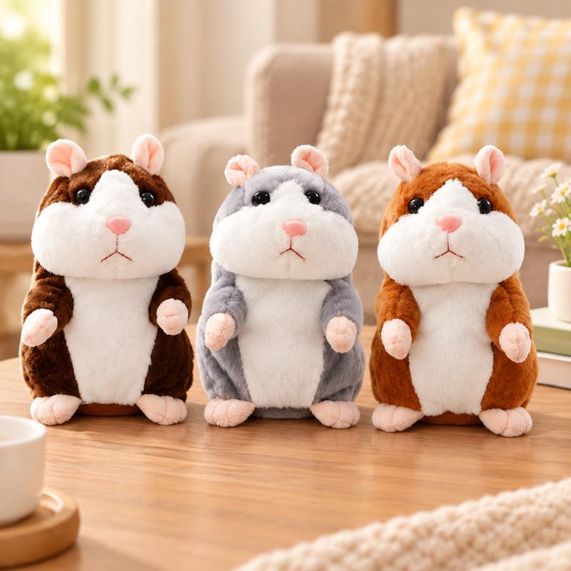🐹 Talking hamster plush toy – repeats everything you say and shakes its head 🎁