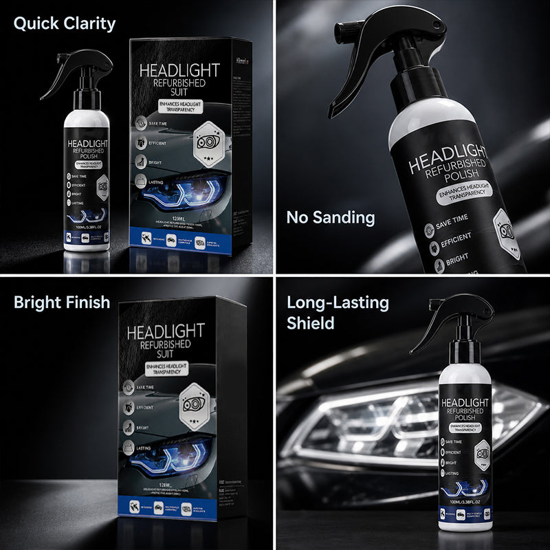 Car Headlight Restoration Spray Kit