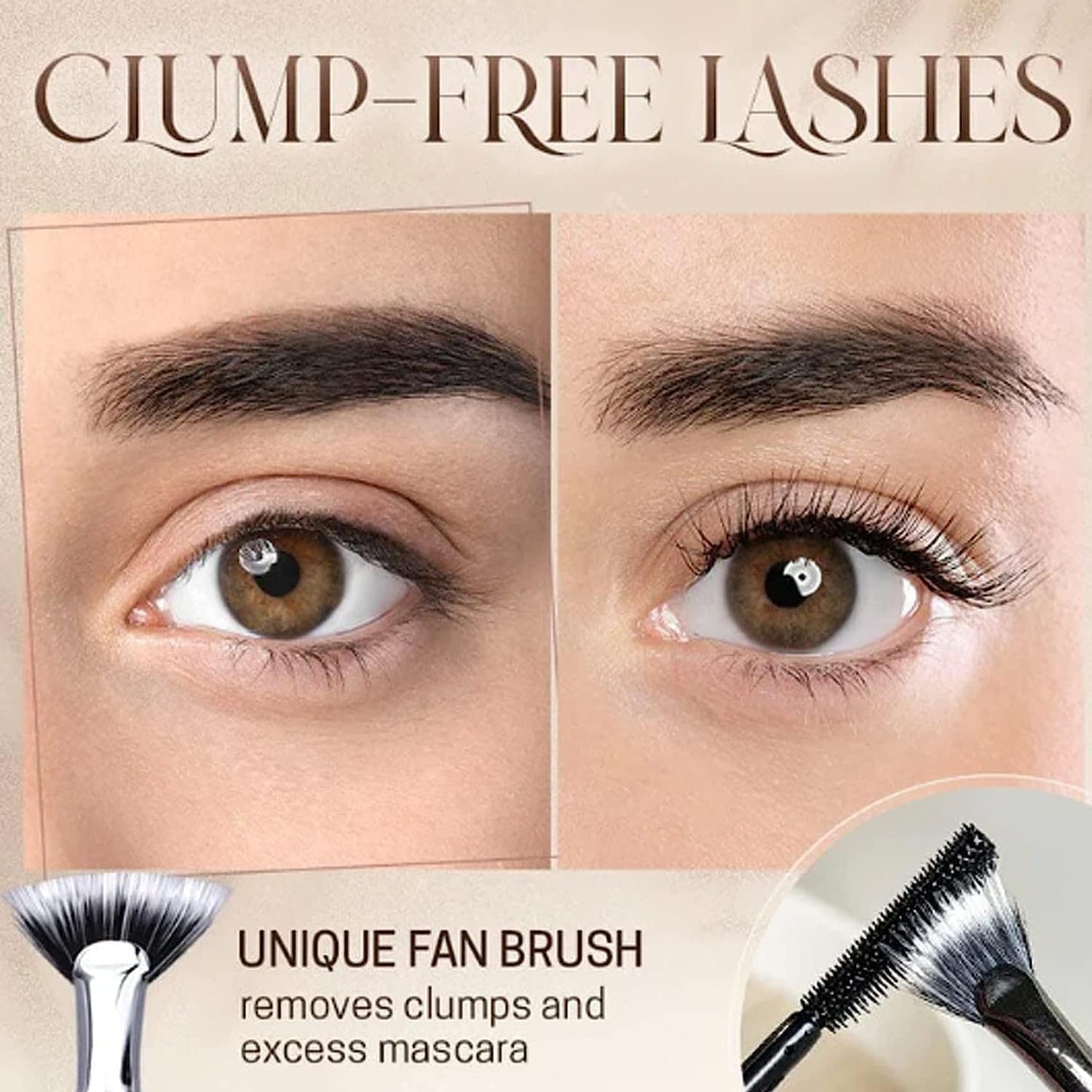 Foldable angled eyelash brush
