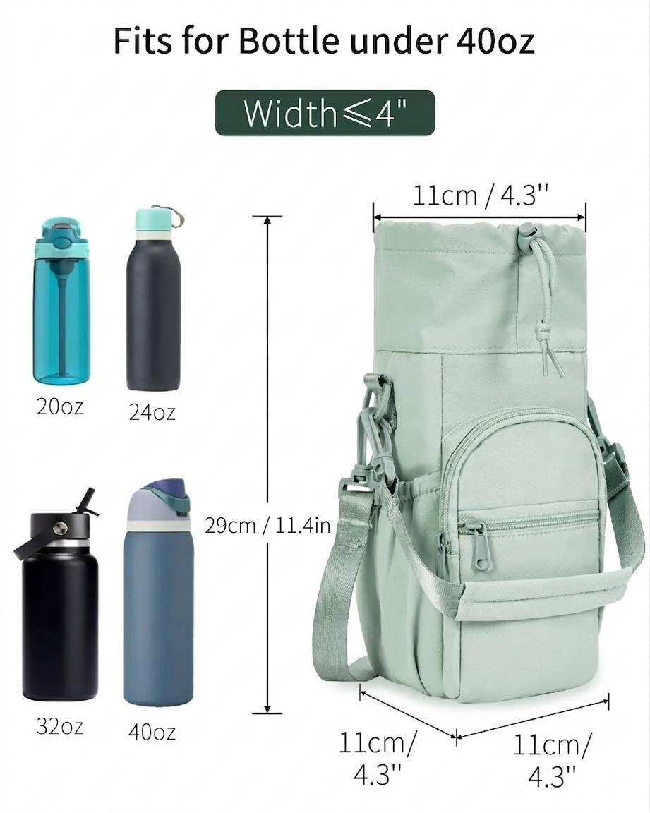 ✨Durable and waterproof💦Bottle holder sling bag with mobile phone pocket - shoulder bag with crossbody strap