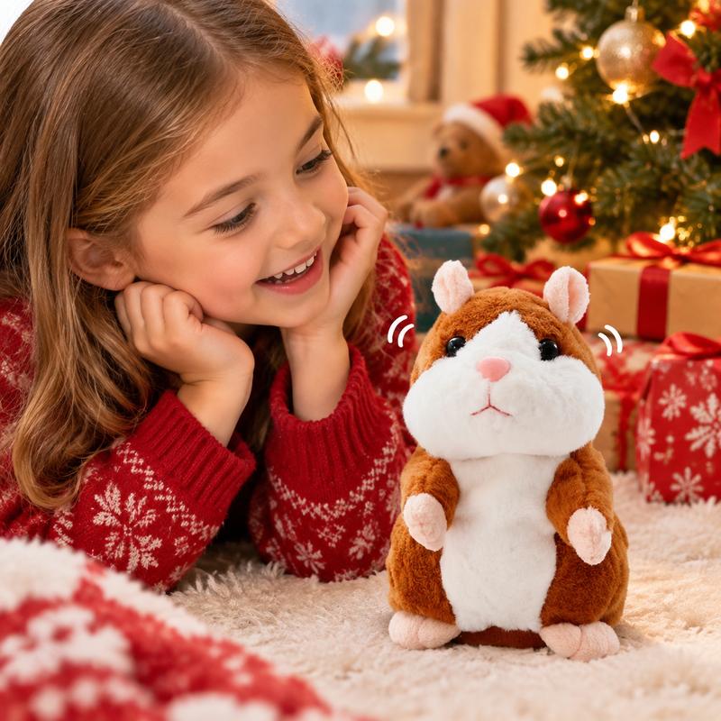 🐹 Talking hamster plush toy – repeats everything you say and shakes its head 🎁