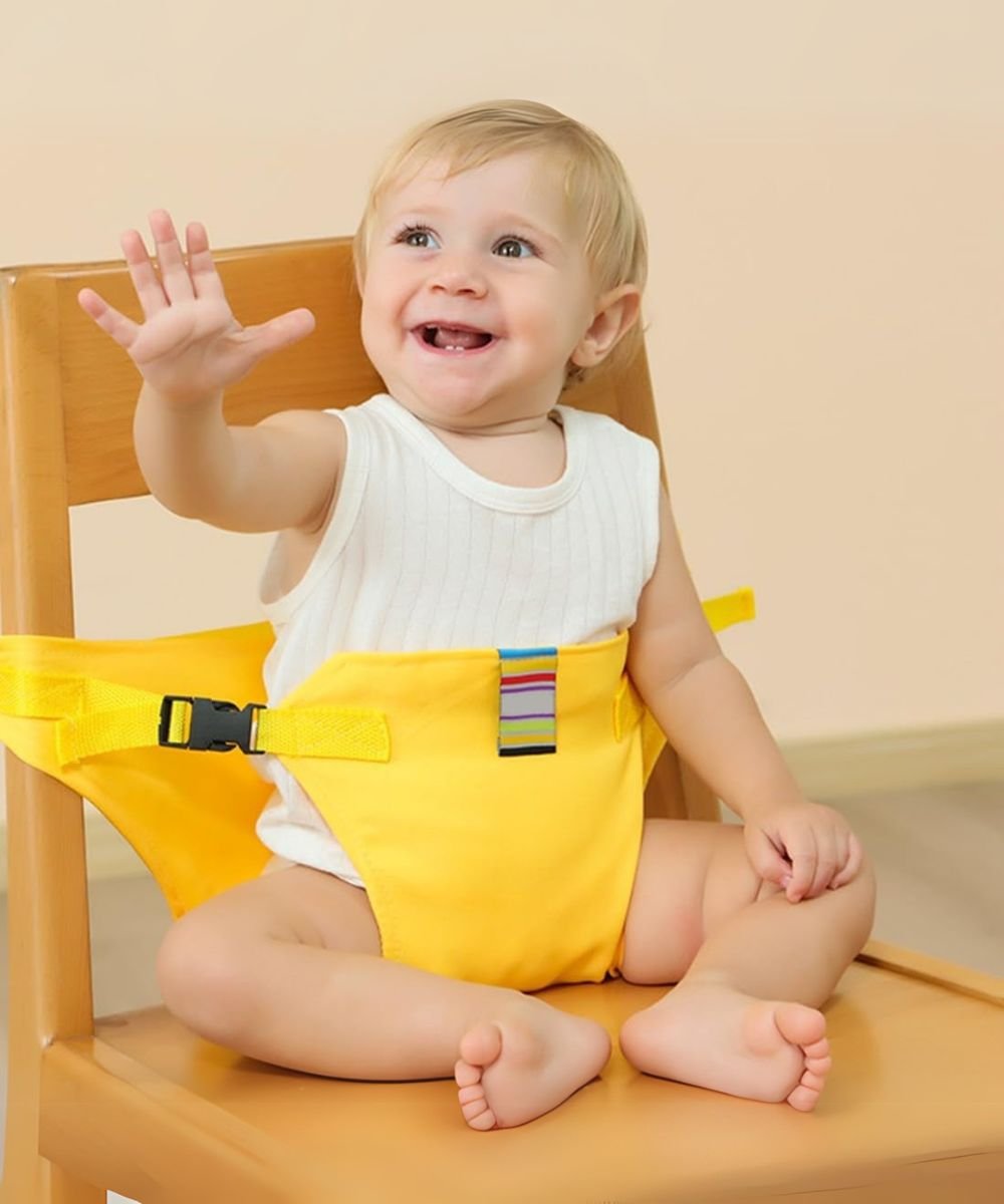 Child seat safety belts – Portable food strap holder