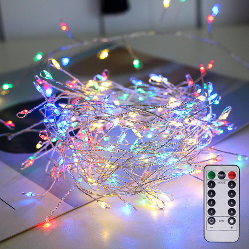 Copper wire firework fairy lights