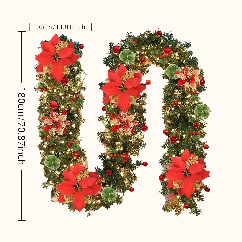 🎄 Christmas wreath made of pine needles for the door, the mantelpiece, and as Christmas decoration for the home