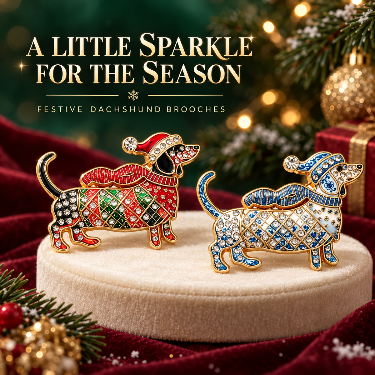 🐾🎄Limited Edition Dachshund Brooch