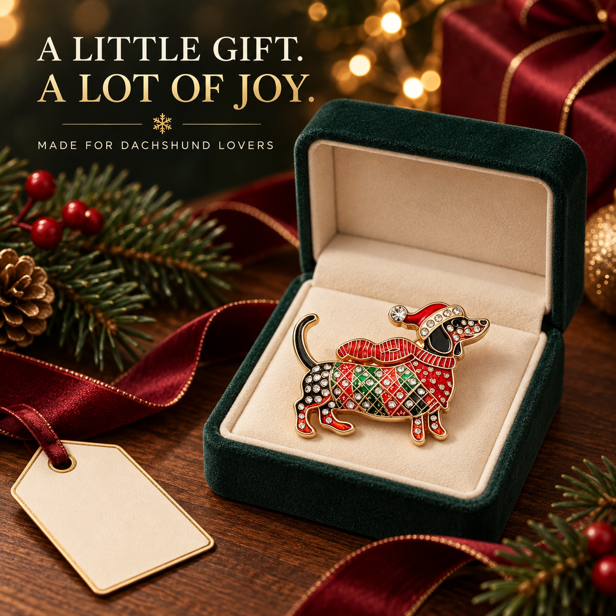🐾🎄Limited Edition Dachshund Brooch