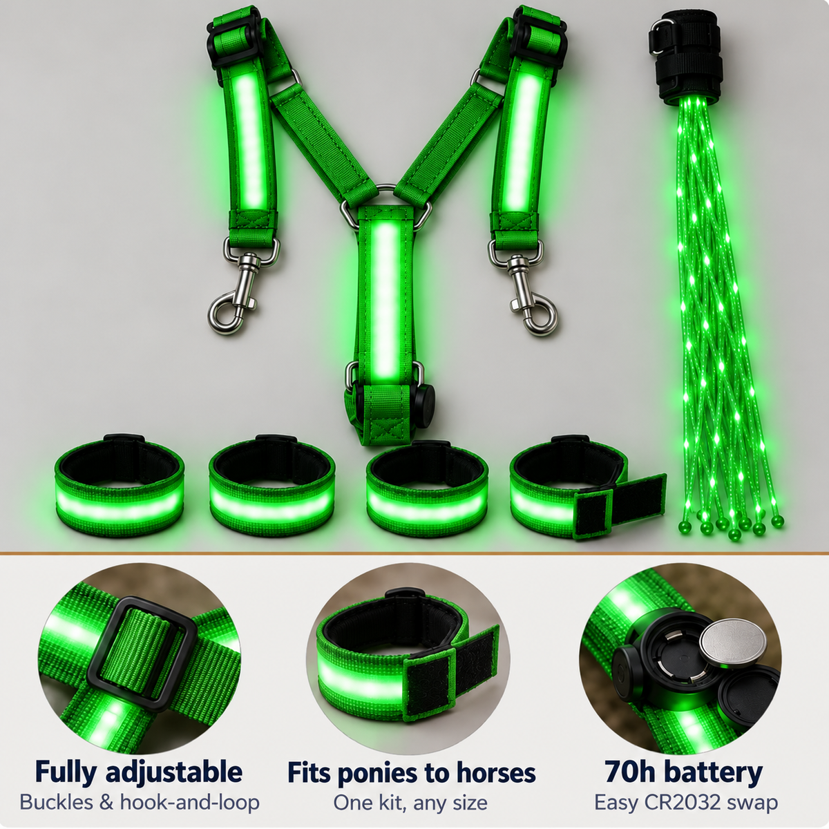 🐎💡Light-up Horse-riding Set