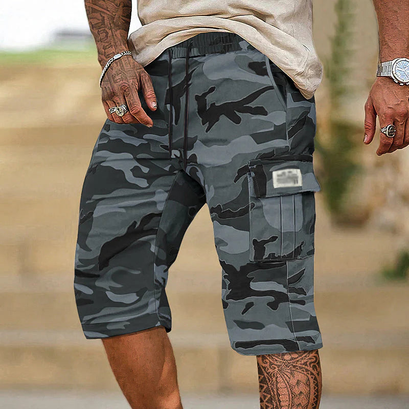 💖 Men's Camouflage Cargo Shorts – with Multiple Pockets, Adjustable Waist, and Breathable Fabric