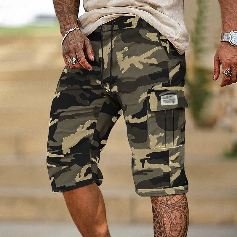 💖 Men's Camouflage Cargo Shorts – with Multiple Pockets, Adjustable Waist, and Breathable Fabric