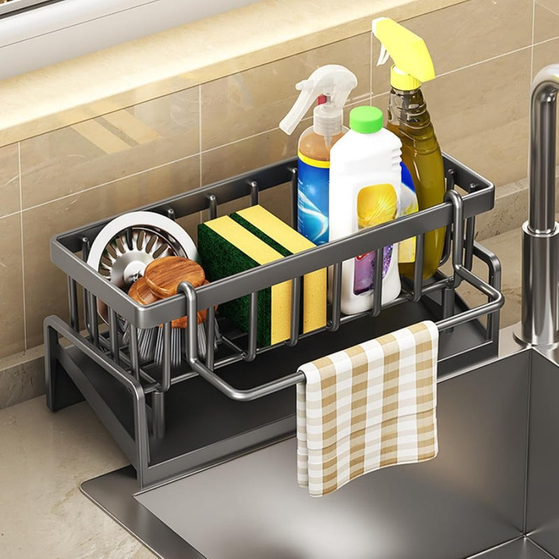🧽Eradicate the mess of wet sponges in the sink once and for all! 🛑Multifunctional sink organizer