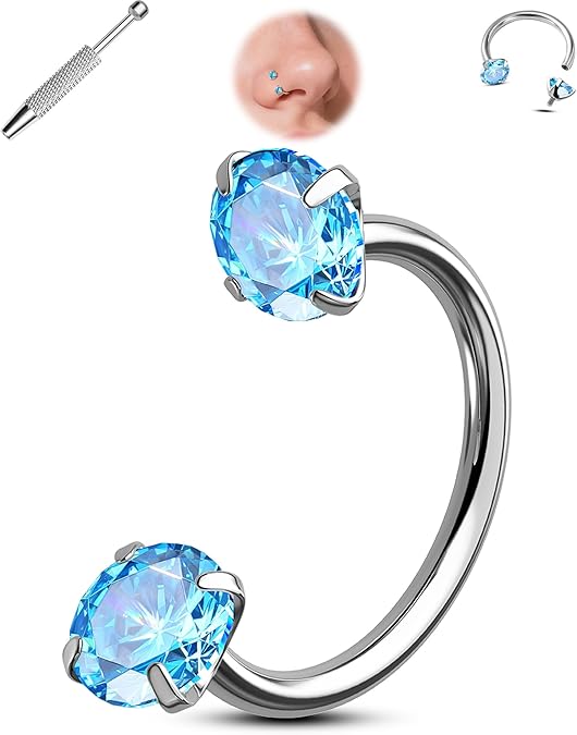 Horseshoe-shaped nose ring – internal thread & comfortable