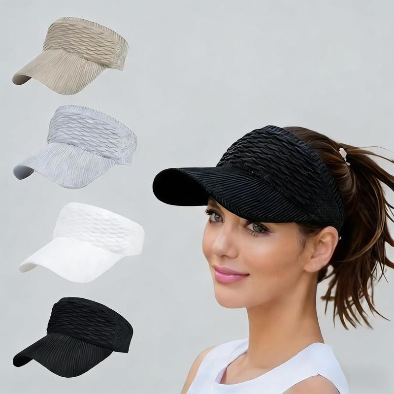 Foldable UPF 50+ Sun Visor Hat – Breathable Open-Top Travel Visor for Beach, Sports & Everyday Summer Wear