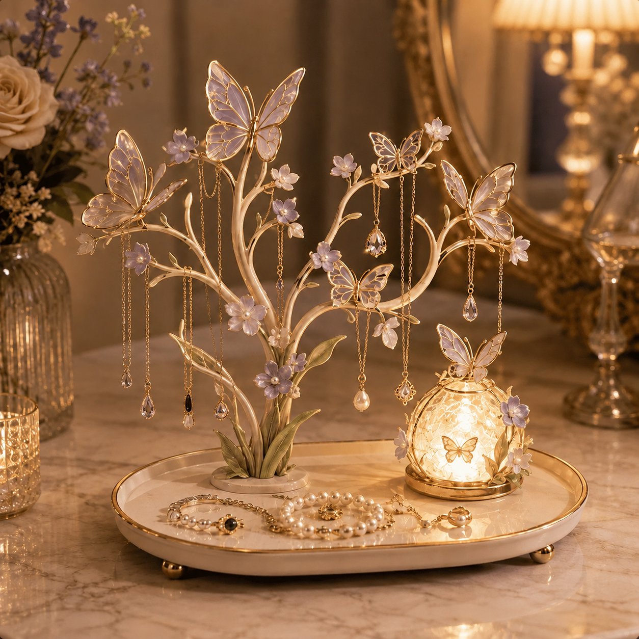 🎄Illuminated jewelry tree organizer