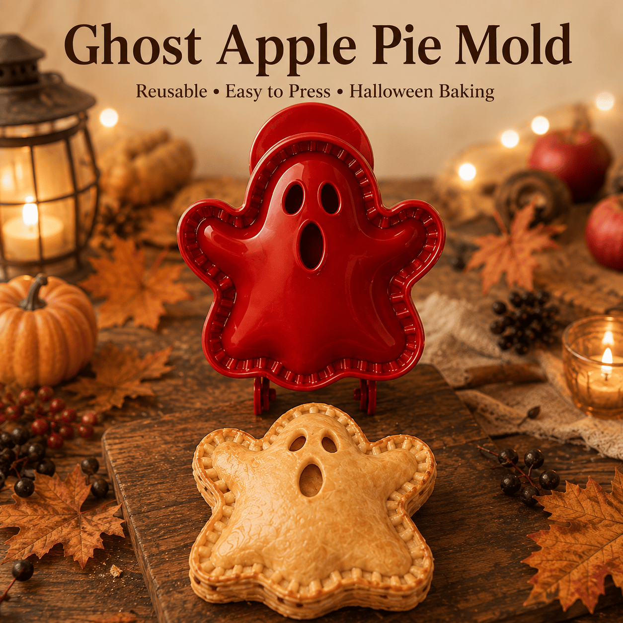 🎃 Halloween Mini Pie Mold Set – 8 Spooky Designs for Easy Festive Baking