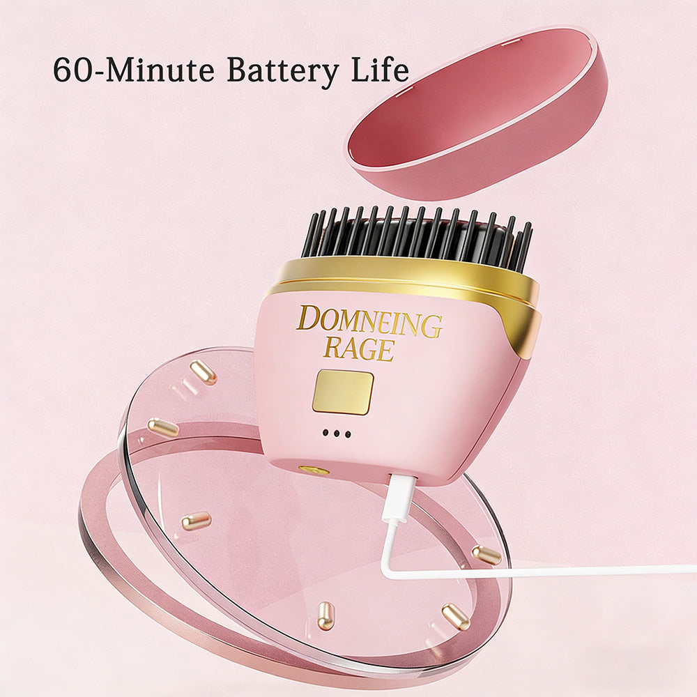 💇‍♀️Portable mini hair straightener brush with negative ions