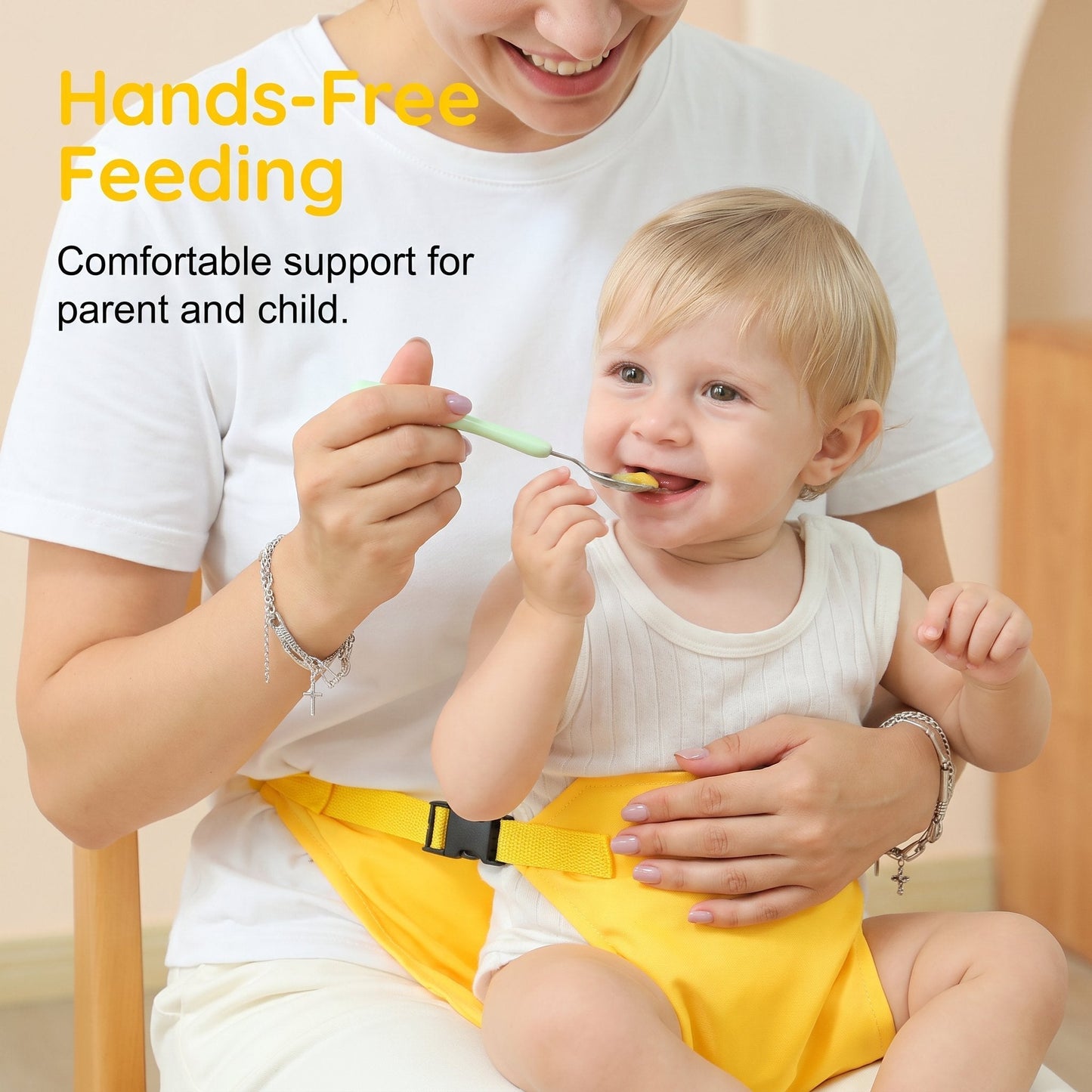 Child seat safety belts – Portable food strap holder