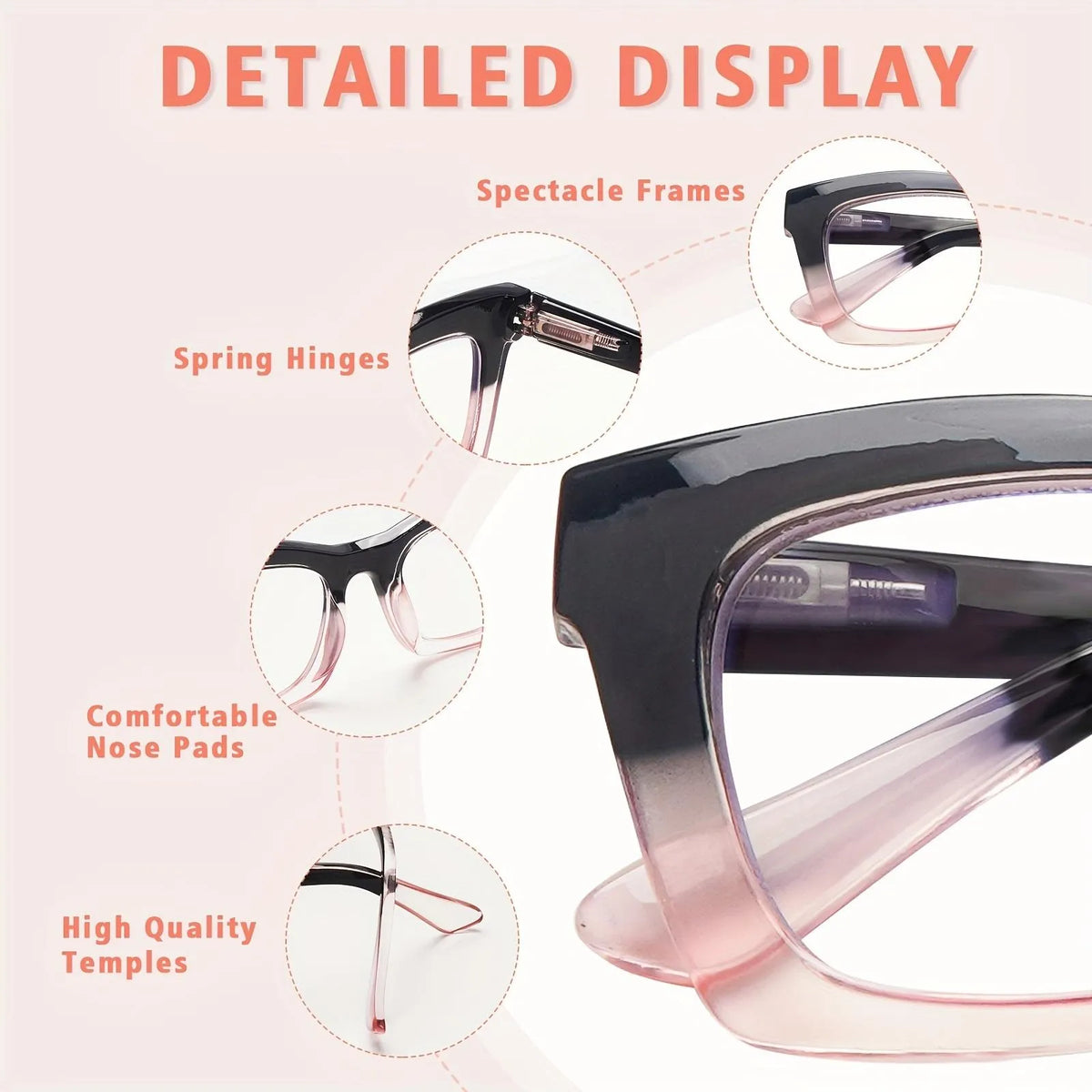 Hot Sale👓Anti Blue Light Glasses Set 4 Pairs Style Unisex Reading Glasses