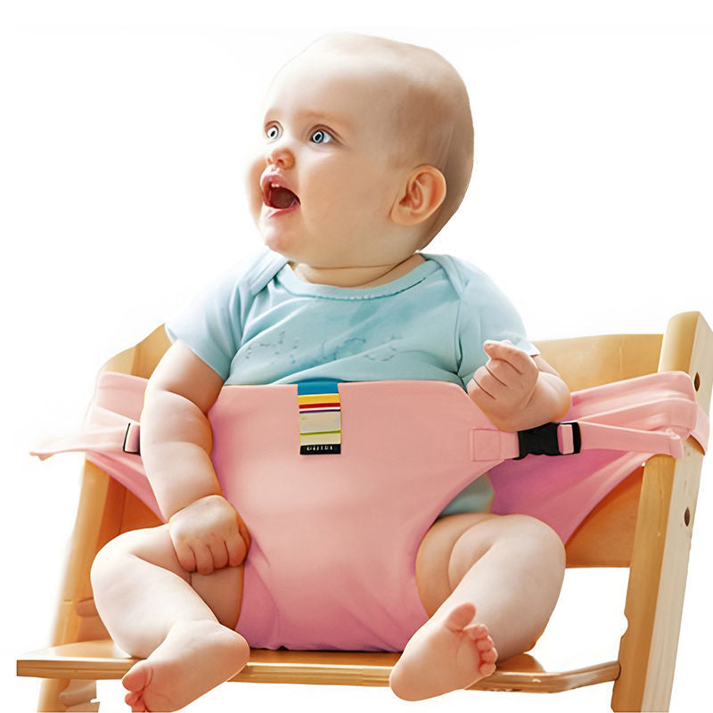 Child seat safety belts – Portable food strap holder