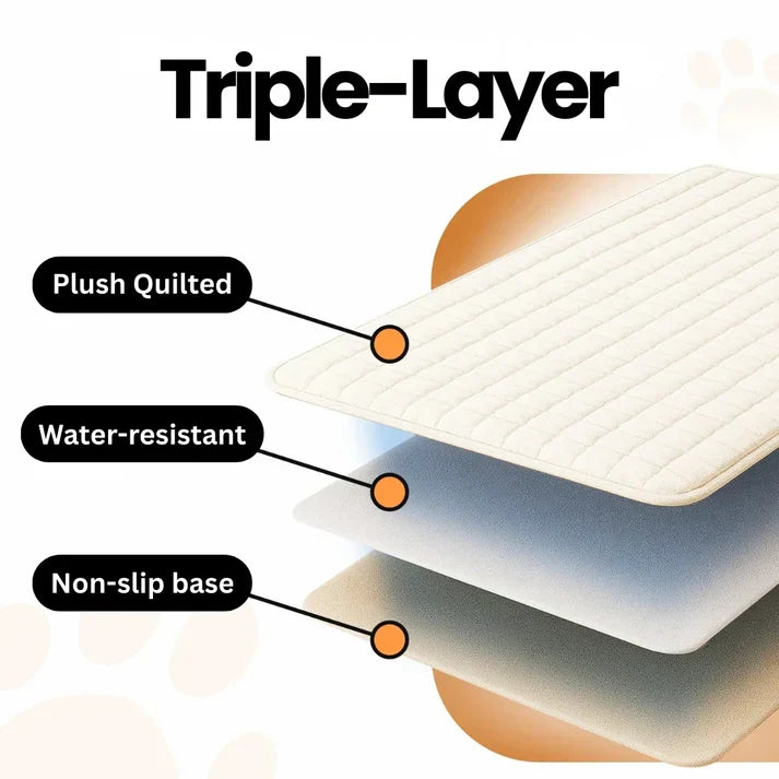 Plush Quilted Non-Slip Sofa Protector Cover for Pets