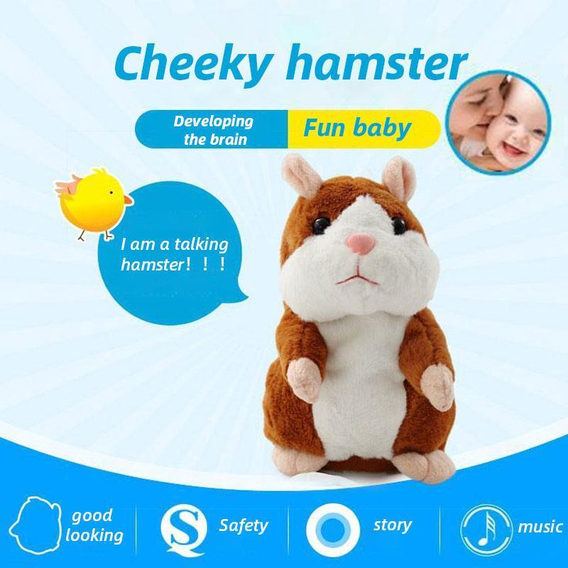 🐹 Talking hamster plush toy – repeats everything you say and shakes its head 🎁