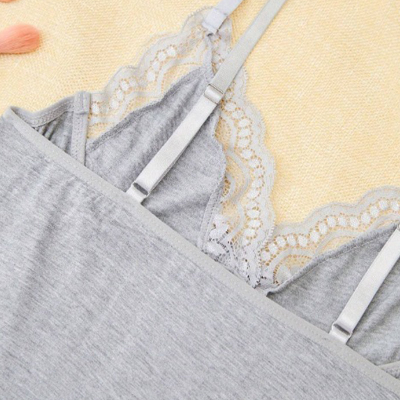 A sexy women's nightgown, decorated with lace trim and a bow