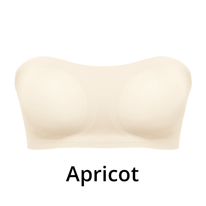 Women's wireless strapless bra with side closure