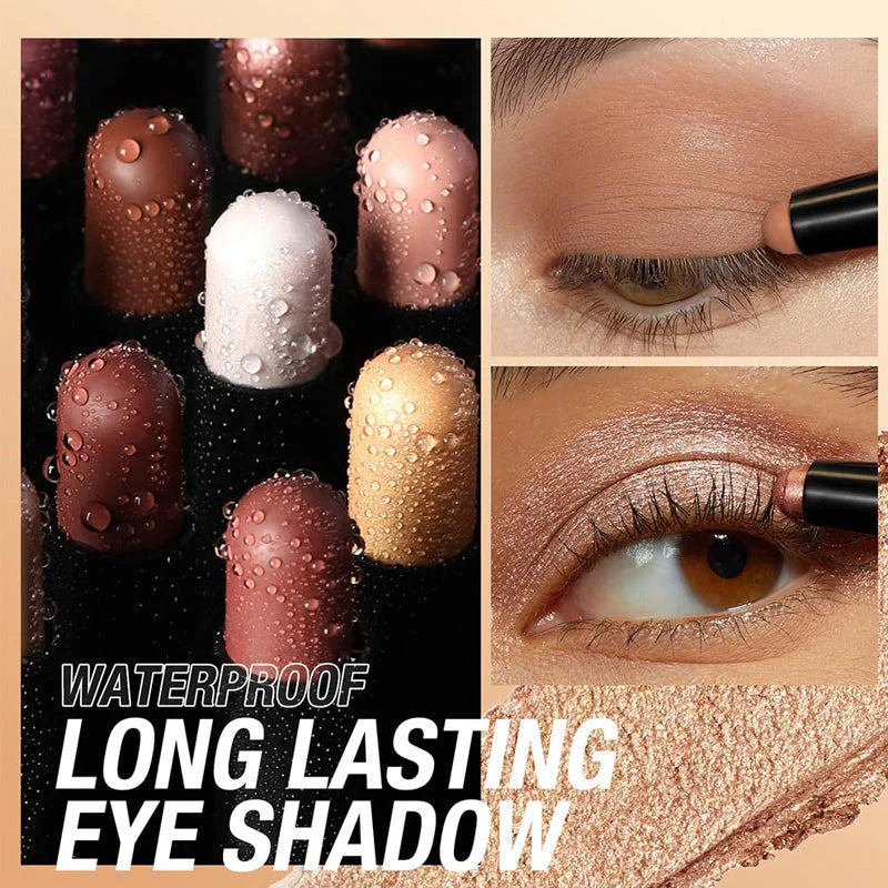 🎄✨8 Colors Glitter Eyeshadow Stick, Waterproof, Long-Lasting and Versatile