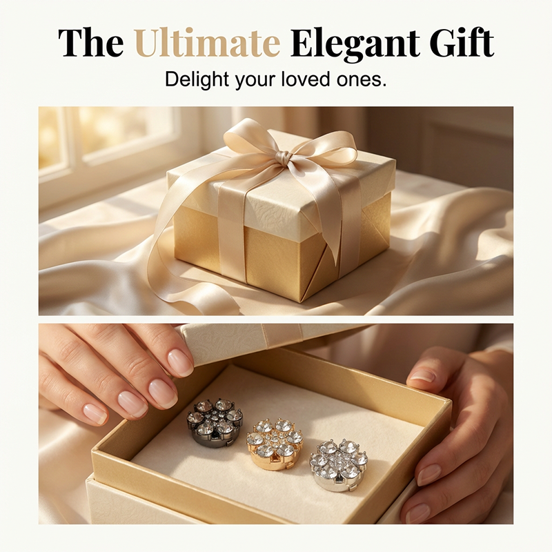 Decorative button covers with rhinestone flower design