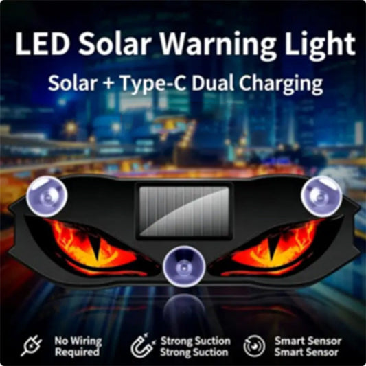 🚗🔆 Solar-powered LED warning light for cars - 50% off! Solar-powered, weatherproof, turns on automatically when it gets dark - for increased safety at the roadside. 🔥🛡️