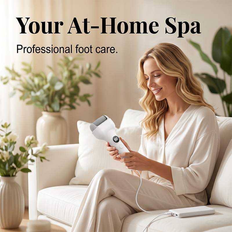 Rechargeable electric pedicure tool with intelligent pressure sensor
