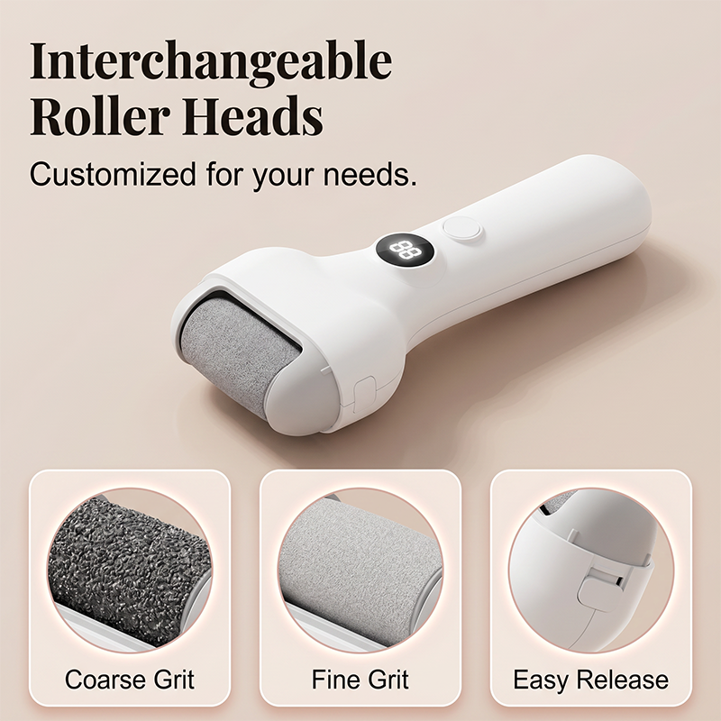 Rechargeable electric pedicure tool with intelligent pressure sensor