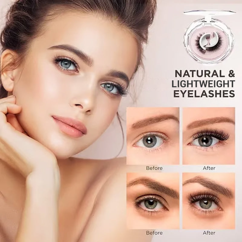 📢 55% Off – Reusable, Glue-Free Self-Adhesive False Eyelashes, Apply in 3 Seconds, Natural Curl, Set of 3 Pairs