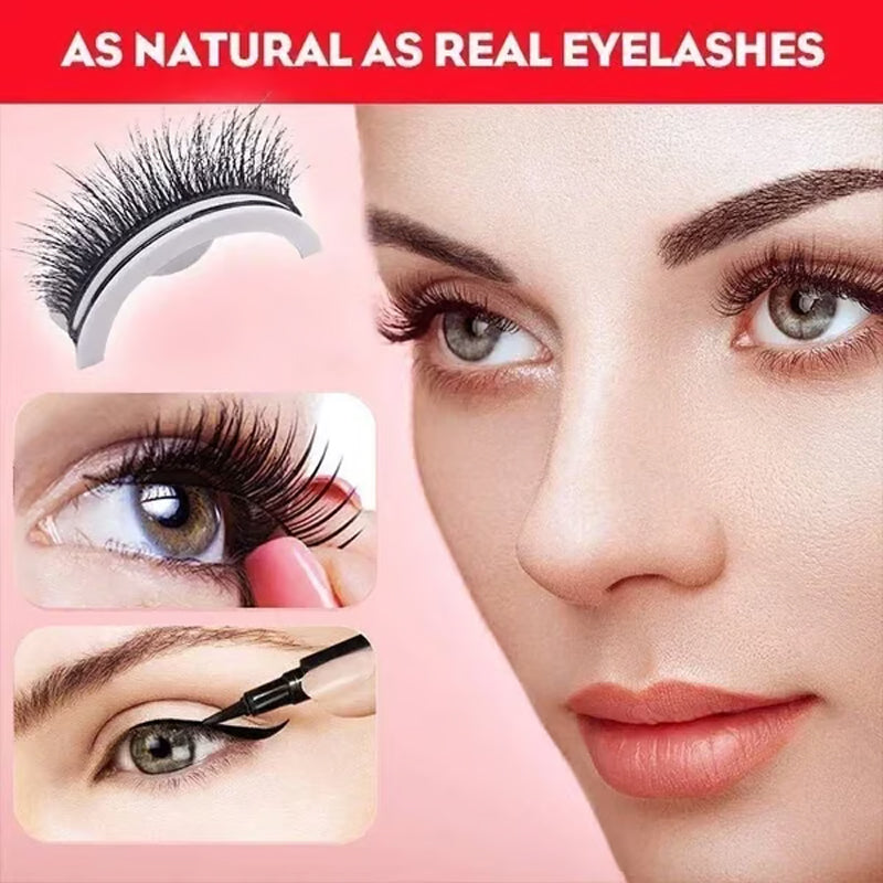 📢 55% Off – Reusable, Glue-Free Self-Adhesive False Eyelashes, Apply in 3 Seconds, Natural Curl, Set of 3 Pairs