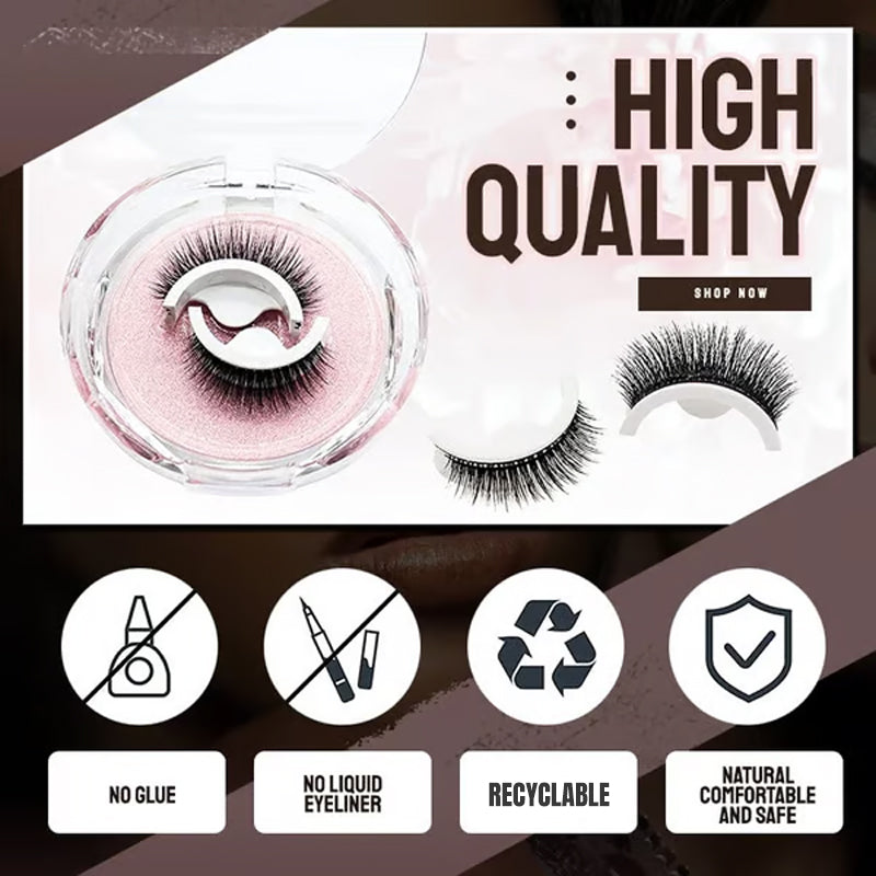 📢 55% Off – Reusable, Glue-Free Self-Adhesive False Eyelashes, Apply in 3 Seconds, Natural Curl, Set of 3 Pairs