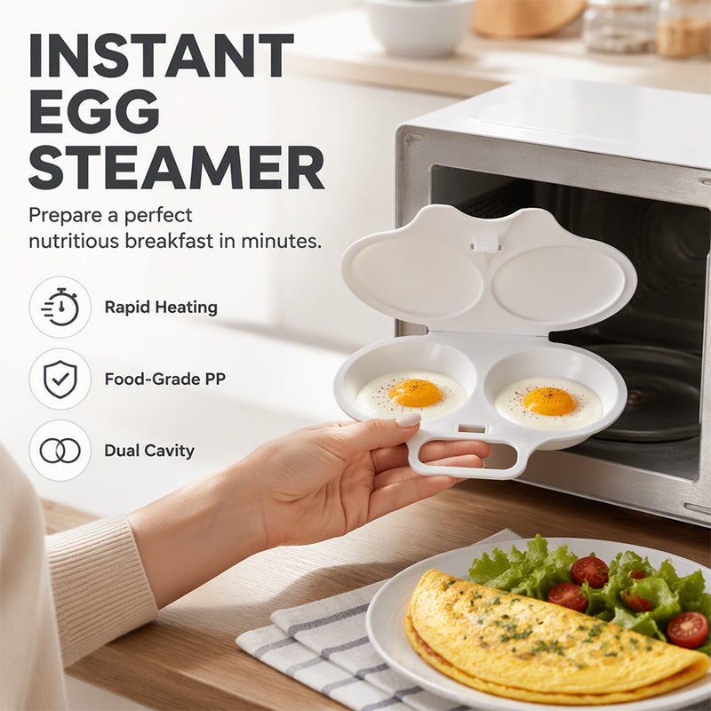 🍳Microwave Egg Poacher with Lid & Handle