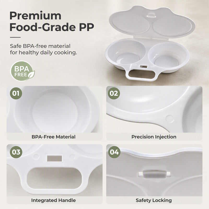 🍳Microwave Egg Poacher with Lid & Handle