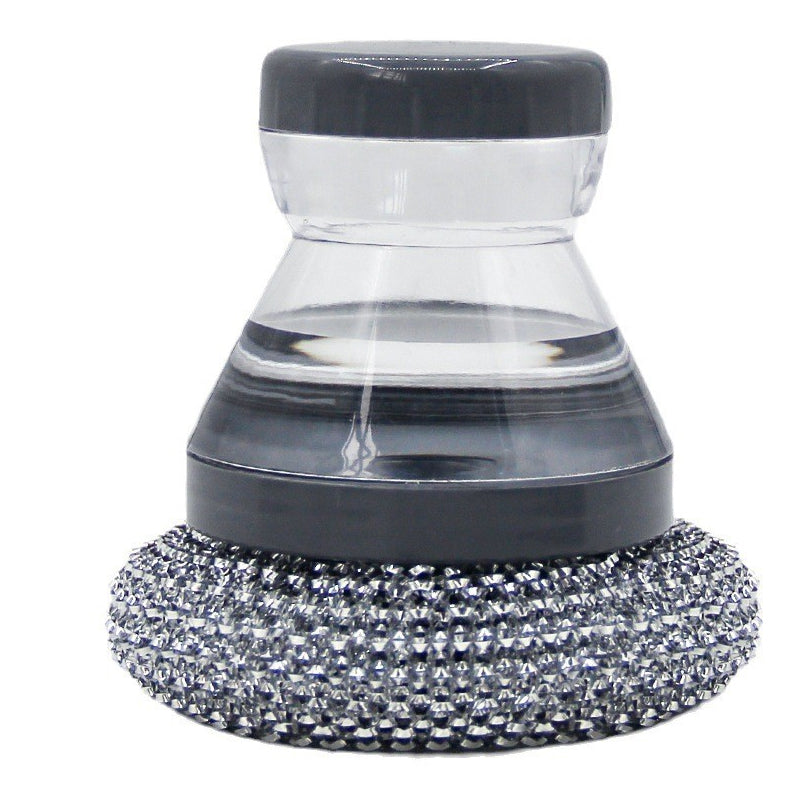 🧼Scrub brush with dish soap dispenser and detachable PET head
