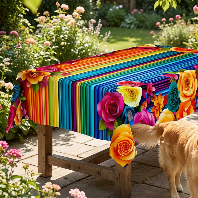 📢📢50% OFF !! ⏰Waterproof Floral Print Tablecloth for Dining & Parties