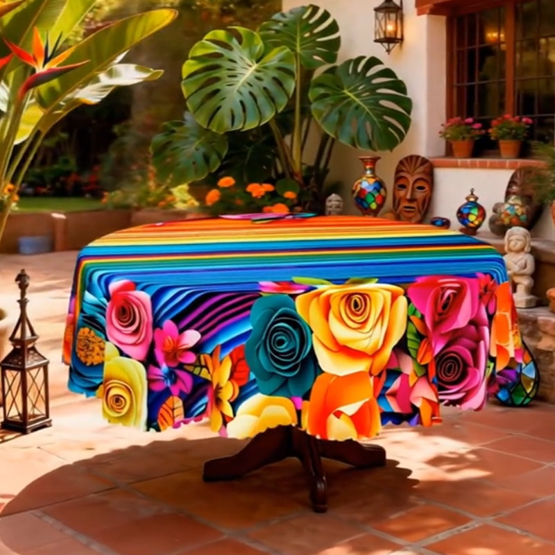 📢📢50% OFF !! ⏰Waterproof Floral Print Tablecloth for Dining & Parties